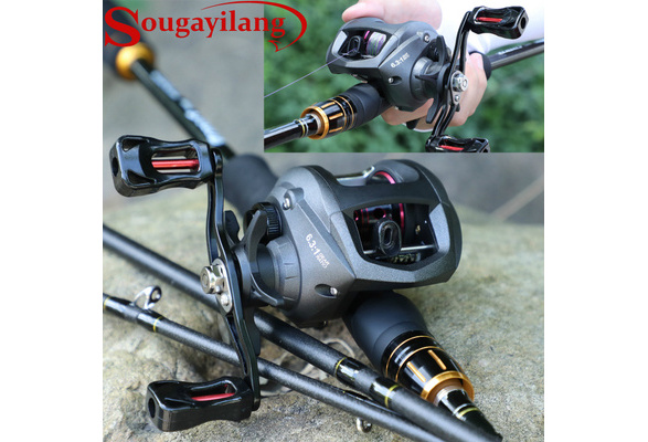 Fishing Rods and Reels 2.1m/2.4M Casting Fishing Rod Reel Combos 4 Sections  Casting Rod and 13BB Casting Reel