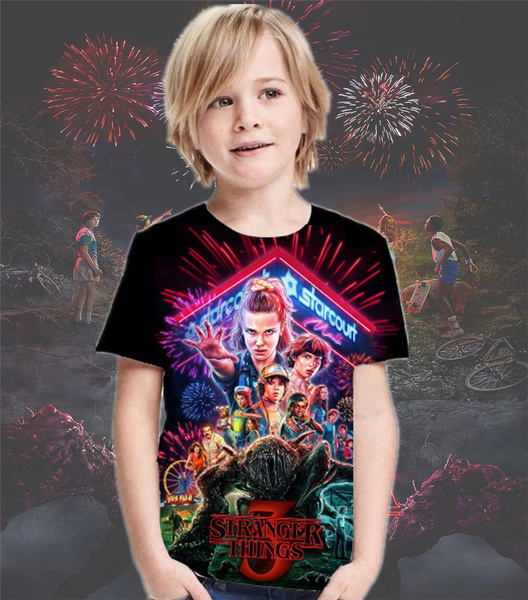 New Fashion kids Shirt Stranger Things Season 3 3d Printing T-shirt ...