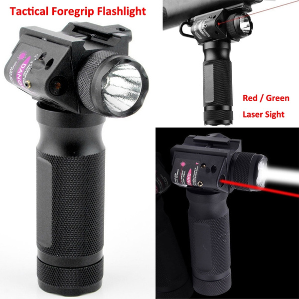 Rifle Vertical Foregrip Grip 450 Lumen Flashlight and Green Laser Combo Sight 