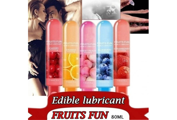 fruits fun water based edible lubricant Fruity Lubricant Lube & Gel Perfect Glide Sex Sexual Mild Massage Oil