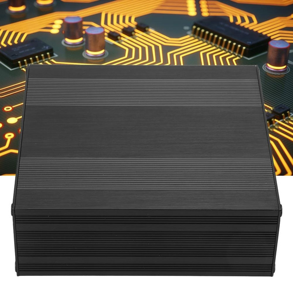 Aluminum Box Black Aluminum Printed Circuit Board Box Split Type DIY Electronic Project Enclosure Case 