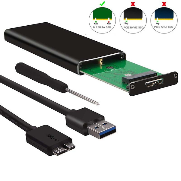 Silver DREVO Crucial Solid State Drive /& More Cordless External Enclosure Case for Samsung 850 EVO ADWITS USB 3.0 UASP to SATA NGFF M.2 2230//2242//2260//2280 Key B or B/&M SSD SuperSpeed Adapter