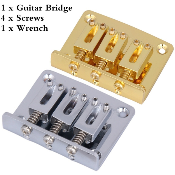 OLD 50mm Guitar Bridge Adjustable Tailpiece for Cigar Box Guitar 3