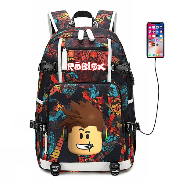 Roblox Red Nose Day Game Social Network Surrounding Backpack Student Bag Computer Bag Leisure Tide Wish - tide roblox