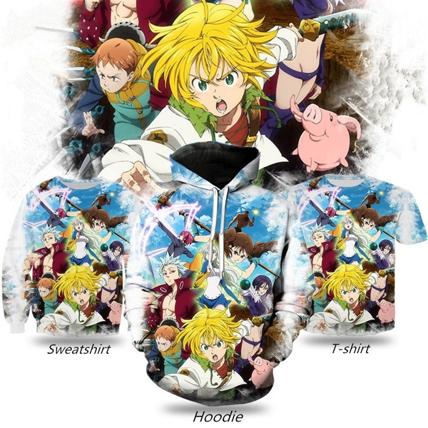 2019 Hot New Anime The Seven Deadly Sins Nanatsu No Taizai 3D Print Men ...