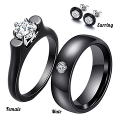Couple Rings, Fashion, wedding ring, Stud Earring