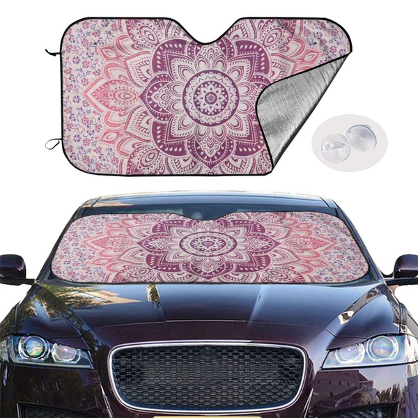 Pastel Mandala Auto Sun Shade for Windshield Foldable Cute Car