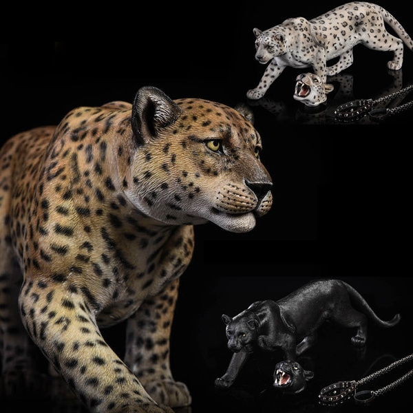 1/6 Leopard Jaguar Snow Leopard Figurine Figure Switchable Head