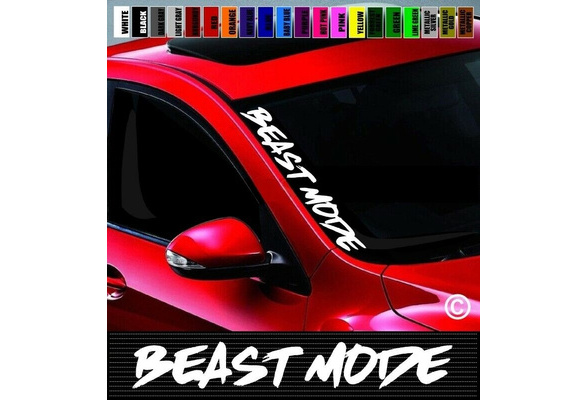 Beast Mode V2 Wall Decal Car Truck Window Windshield JDM Sticker