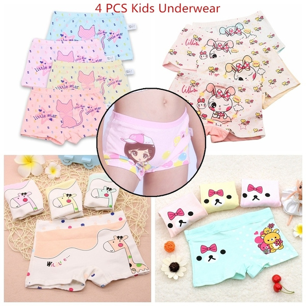  Kids Children Baby Girls Underwear Cute Print