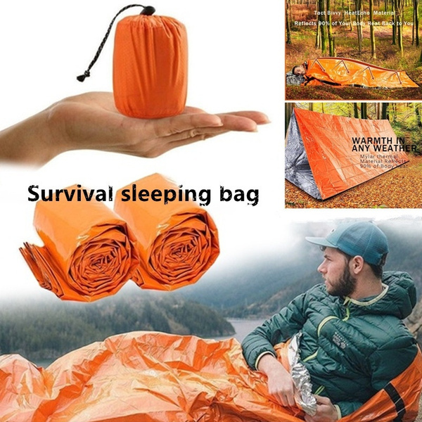 Life Bivy Emergency Survival Sleeping Bag Mylar Emergency & AMACASE 2 Packs