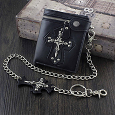 skull, Chain, Wallet, leather