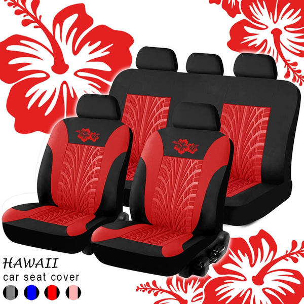 Universal 9pcs Full Set Hawaii Flower Car Covers Automobile