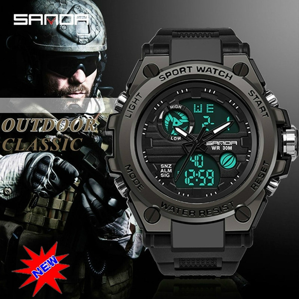 sanda military waterproof watch