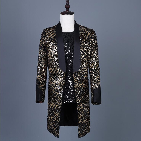 leopard print blazer men