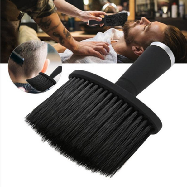 Soft Hair Brush Neck Duster Hairdressing Hair Cutting Cleaning Brush ...