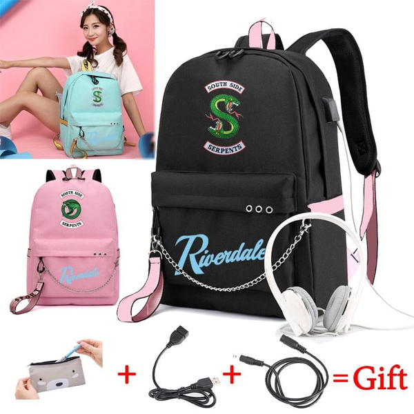 Riverdale Southside Serpent Backpack USB Charging School Backpack for Girls  Wish