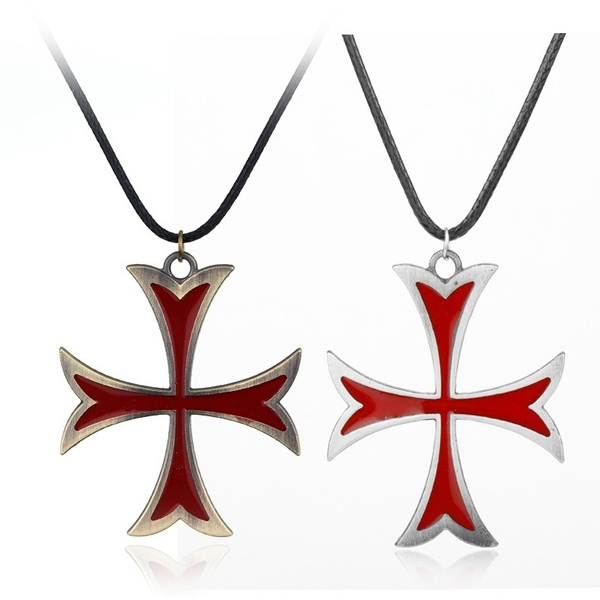 Templar cross pendant Stainless steel 60cm chain