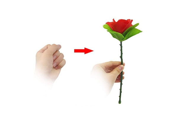 Folding Rose Magic Tricks Flower Appearing Disappear Street Illusion Props T~OJ 