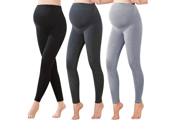 Pregnant Women Slim Leggings Casual Maternity Solid Color High