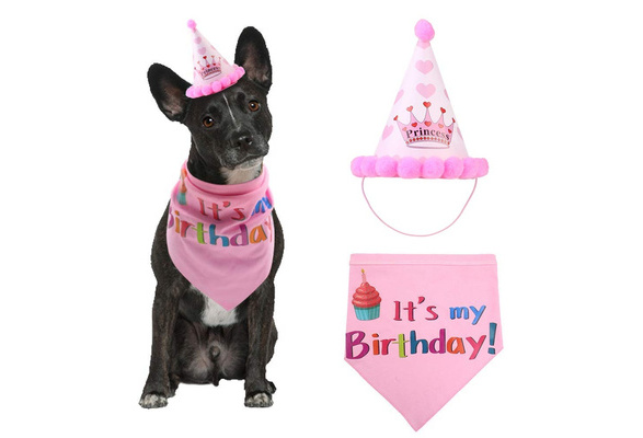 Pink Birthday Caps Bowknot for Pet Cat Dog Pet First Birthday Cone Hat Costumes Holiday Decoration Small Cats & Dogs Puppy Party Cosplay Suppplier