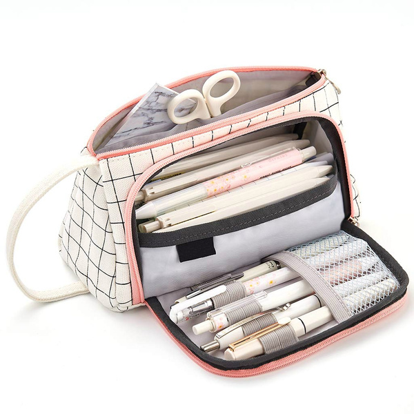 Details about   Pencil Pen Case Bag Pouch Holder Multislot School Supplies College Office Unisex 
