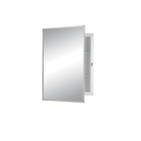 Jensen 781045 16 X 26 In Builder Series Framed Polystyrene Fixtured Medicine Cabinet With Polished Edge Mirror Wish