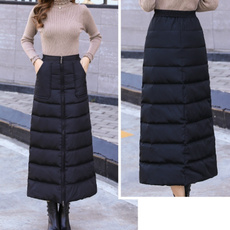 long skirt, Outdoor, Winter, pufferskirt