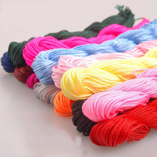 MultiColor 30 Meters Satin Nylon Cord Solid Rope For Jewelry Making Beading  Cotton Cord For Baby 1mm Braided Silk Cord