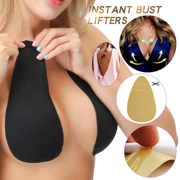 Bulingna Women Adhesive Breast Lift Push up Strapless Invisible Backless Bra