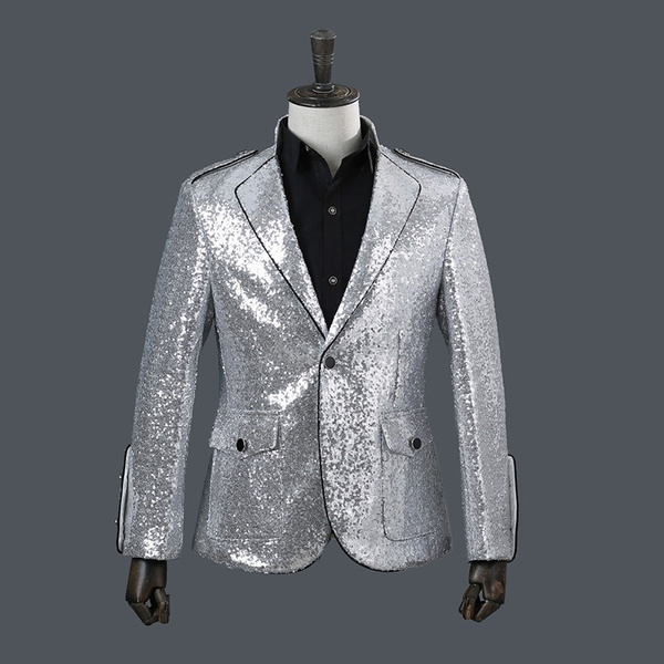 503300: Silver color family stitched Jodhpuri Suit .