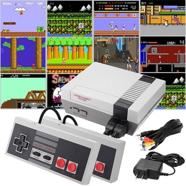 retro nintendo console with built in games