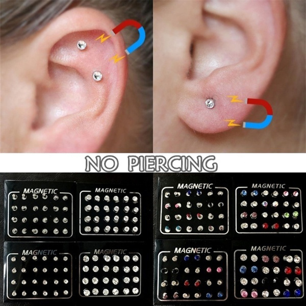 fake nose piercing stud ring magnetic