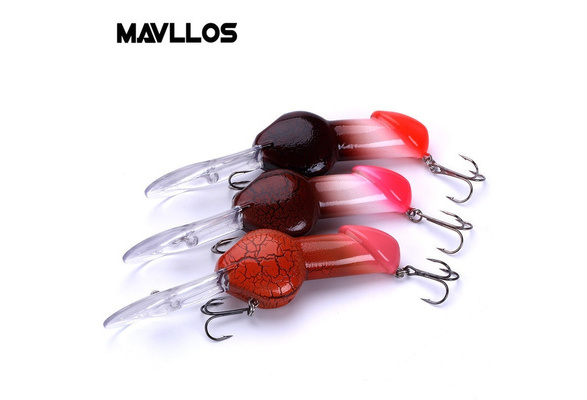  JYEMDV Valentine's Gift Deep Diving Trolling Fishing Lure 14cm  27g Big Minnow Dick Rattle Artificial Crank Hard Bait Tackle (Color : C) :  Sports & Outdoors