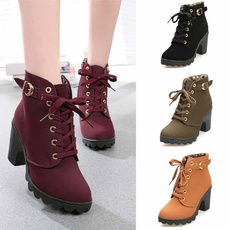 ladiesblockheelboot, High Heel Shoe, Leather Boots, Winter