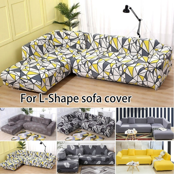 6styles Covers For Sofa L Shape Living Room Shaped Couch Slipcover Case Chaise Longue Corner Cover Elastic Stretch Wish 6styles Covers For Sofa L Shape Living, Sofa With Chaise Cover