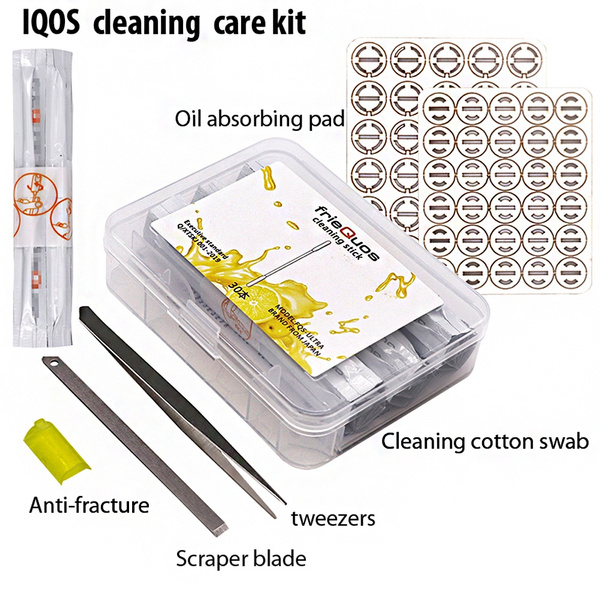 IQOS Cleansing Kit Contains Lemon Extract Cotton Swab and Tweezers