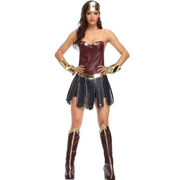 Wonder Woman Cosplay Costume Made From EVA and Leather - JOETOYS