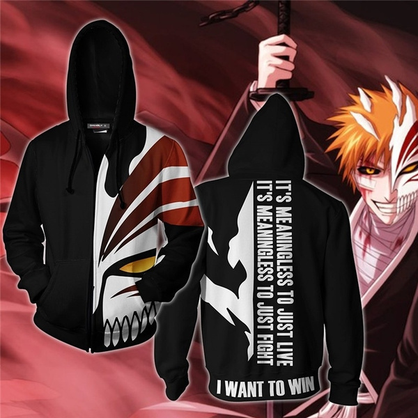 Hot Anime Bleach Kurosaki Ichigo Hoodie Sweatshirts Japanese Harajuku  Streetwears Men Women Pullovers Anime Clothes  Walmartcom