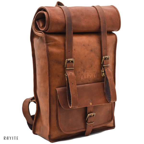 leather hiking backpack