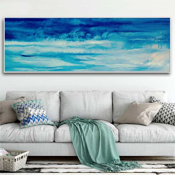 Canvas Print Pic Painting Photo Seascape Blue Home Decor Wall Art Large Framed 