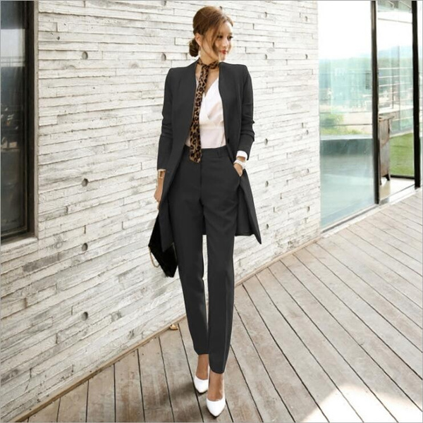 Trouser Suit Womens Suits Blazer with 