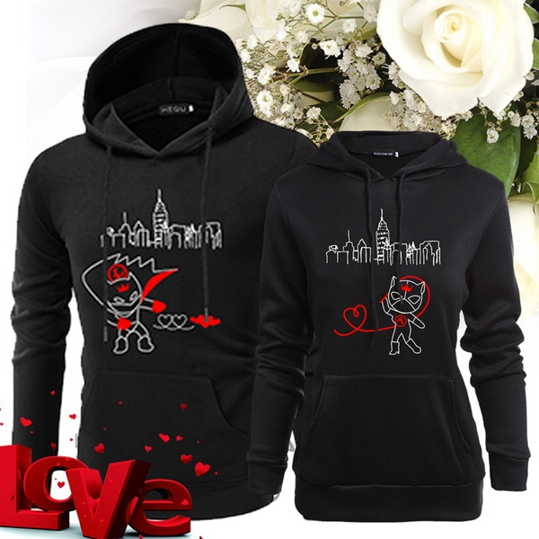 customizable couple moletom com capuzs