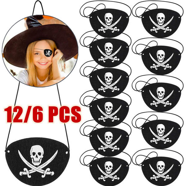 Pack of 12 Pirate Eye Patches
