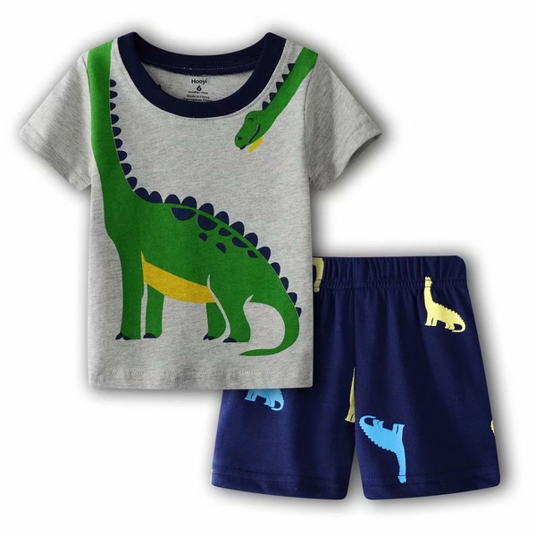 Baby Boys Clothes Suit Stripe Cartoon Dog T-Shirts Shorts pant Sets Outfits 