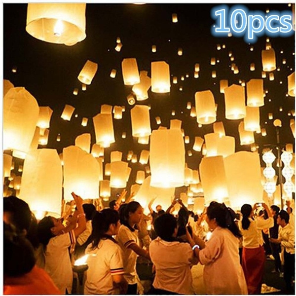 New Paper Chinese Lanterns Sky Fly Candle Lamp for Wish Party Wedding 