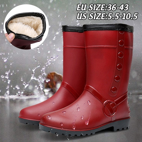 lined rain boots womens