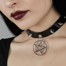 pentagramnecklace, Goth, Fashion, punk necklace