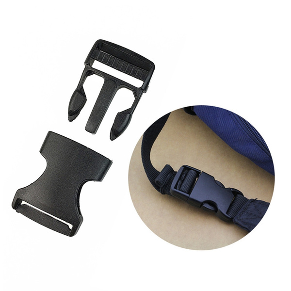 Black Buckle Plastic Clip Buckles For Webbing Strap Bags Pack Backpack  Luggage 2 Pcs Fasten