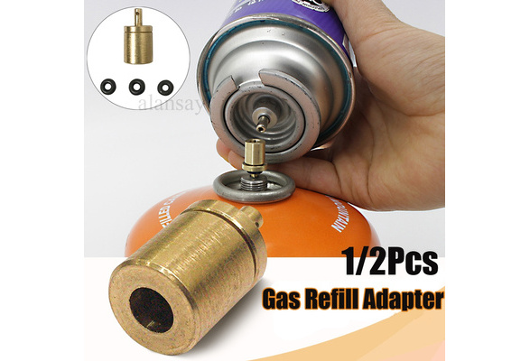 1PC Gas Refill Adapter Outdoor Camping Hiking Stove Tank Inflate Butane Canister
